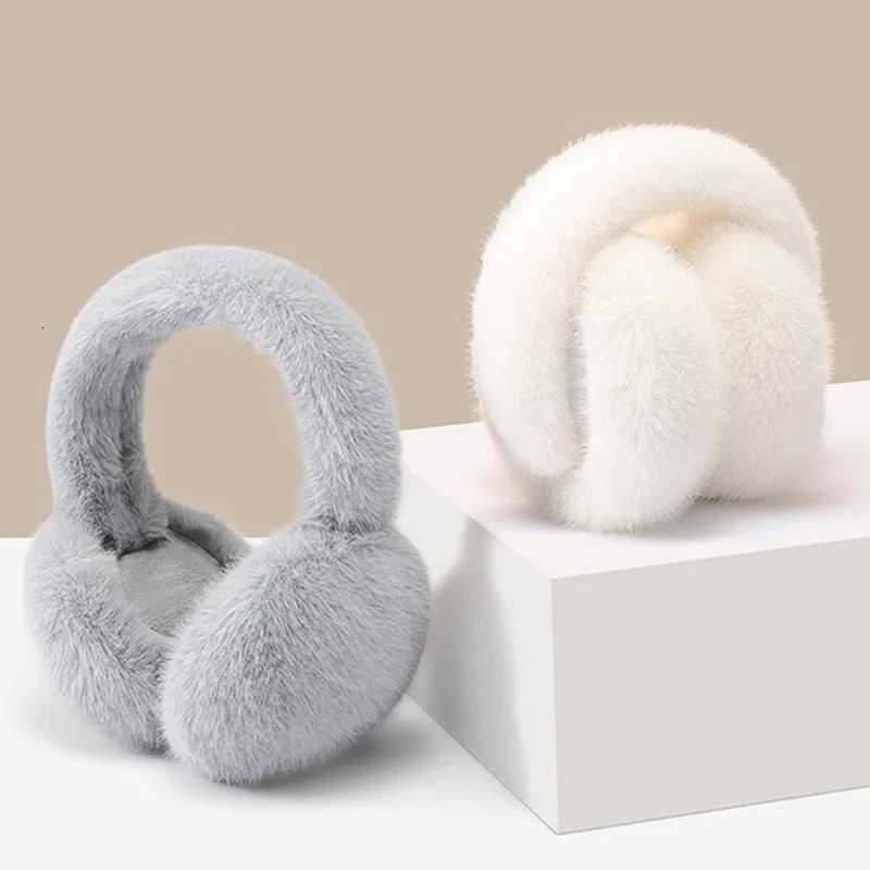 Winter New Rabbit Fur Warm Ear Muffs for Women Anti-Freezing Ear Protectors Windproof and Warm Christmas Gifts XJ250812