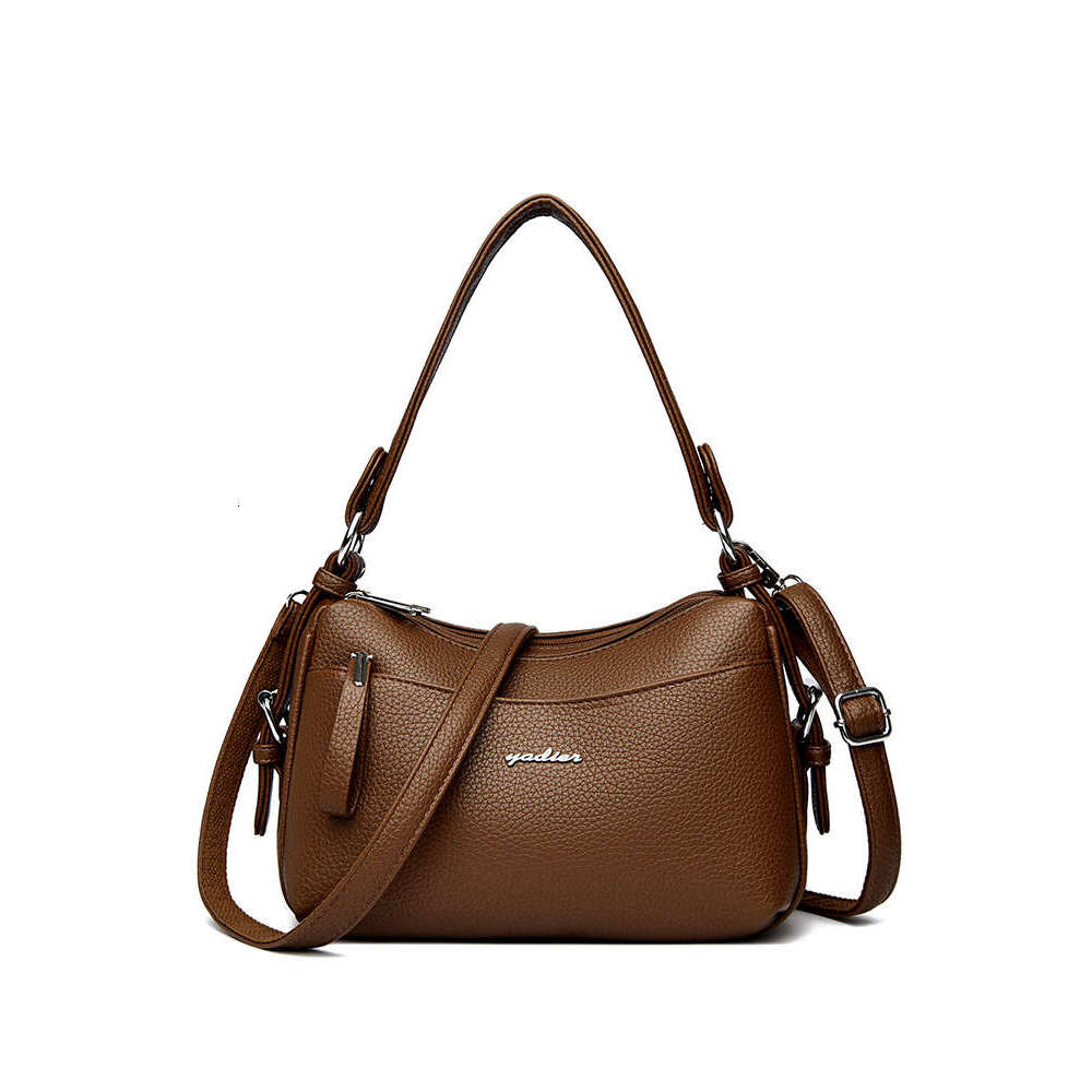 2025 New PU Fashion Soft Leather Crossbody Women's Casual Underarm for Middle-aged Moms Single Shoulder Bag