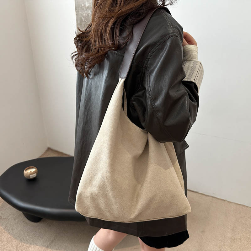 Korean Style Fashionable New Large Capacity Casual Fashion Suede Women s Single Shoulder Tote Bag ddmymarket