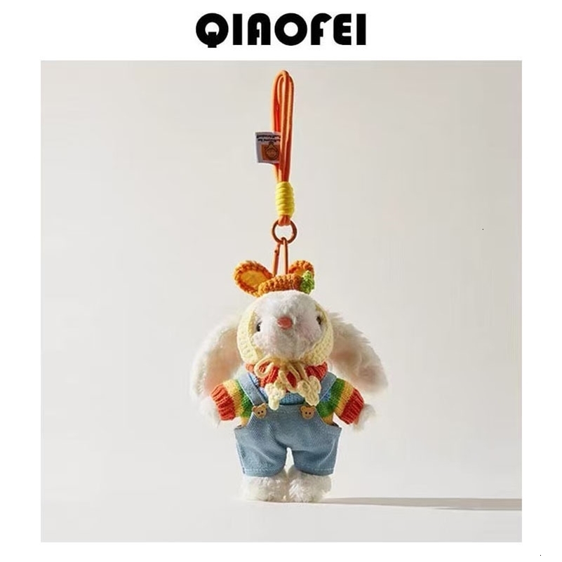 Same Style Cute Rabbit Plush Keychain Pendant Plush Doll Cartoon Bag Pendant for Women 250726