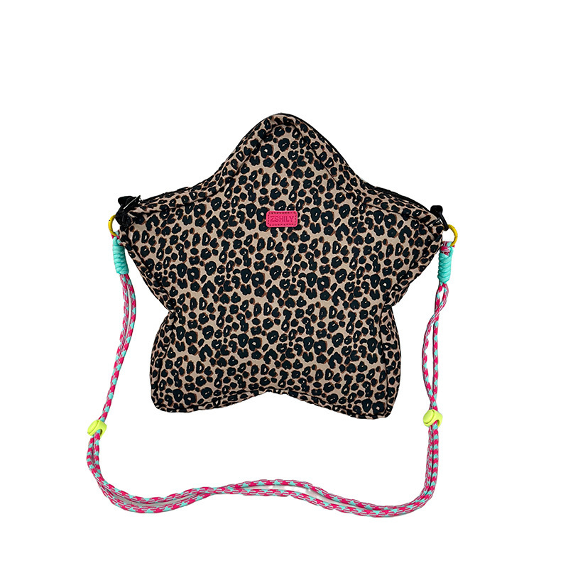 Trendy Leopard Print Heart-Shaped Single Shoulder for Women New Fashion Small Backpack Versatile Crossbody Commuter Phone Bag
