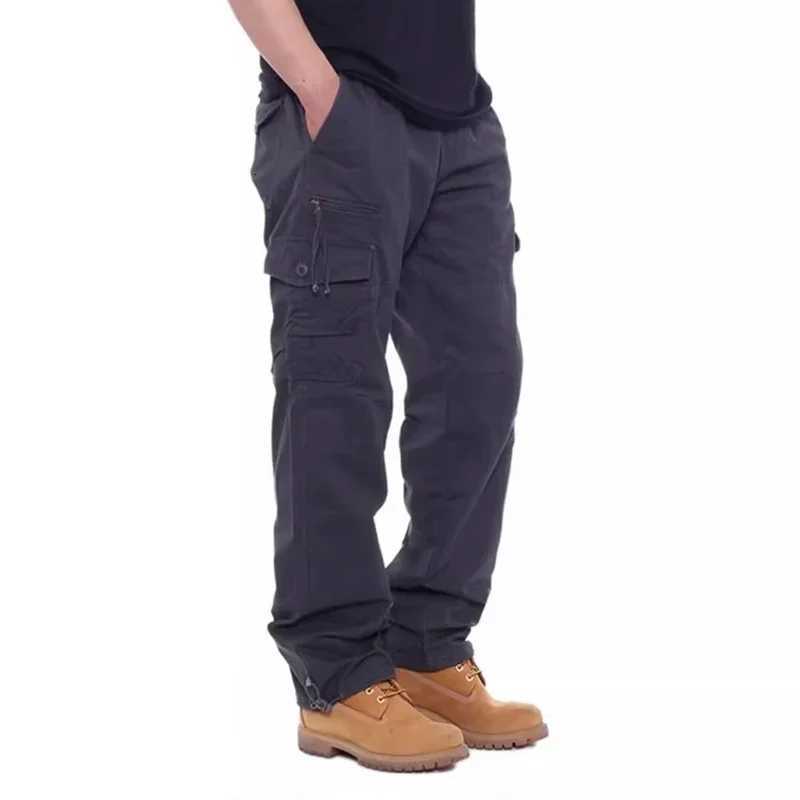 Men Baggy Cargo Pants Male Camouflage Multi Pocket Sweat Pants Loose Fit Plus Size Cotton Casual Pants Fashion Solid Color Pants X250812