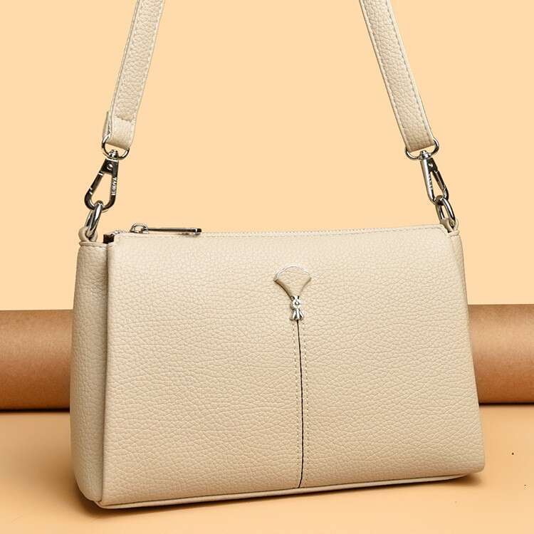 2025 Summer New Women's Single Shoulder Crossbody Simple Versatile Large Capacity Multi-Compartment Mom Bag