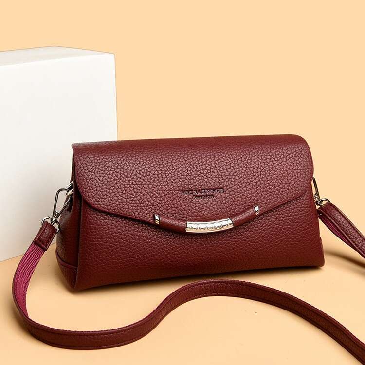 2025 Summer New Fashion Versatile Soft Leather Single Shoulder Crossbody Large Capacity Middle-aged Mom Bag