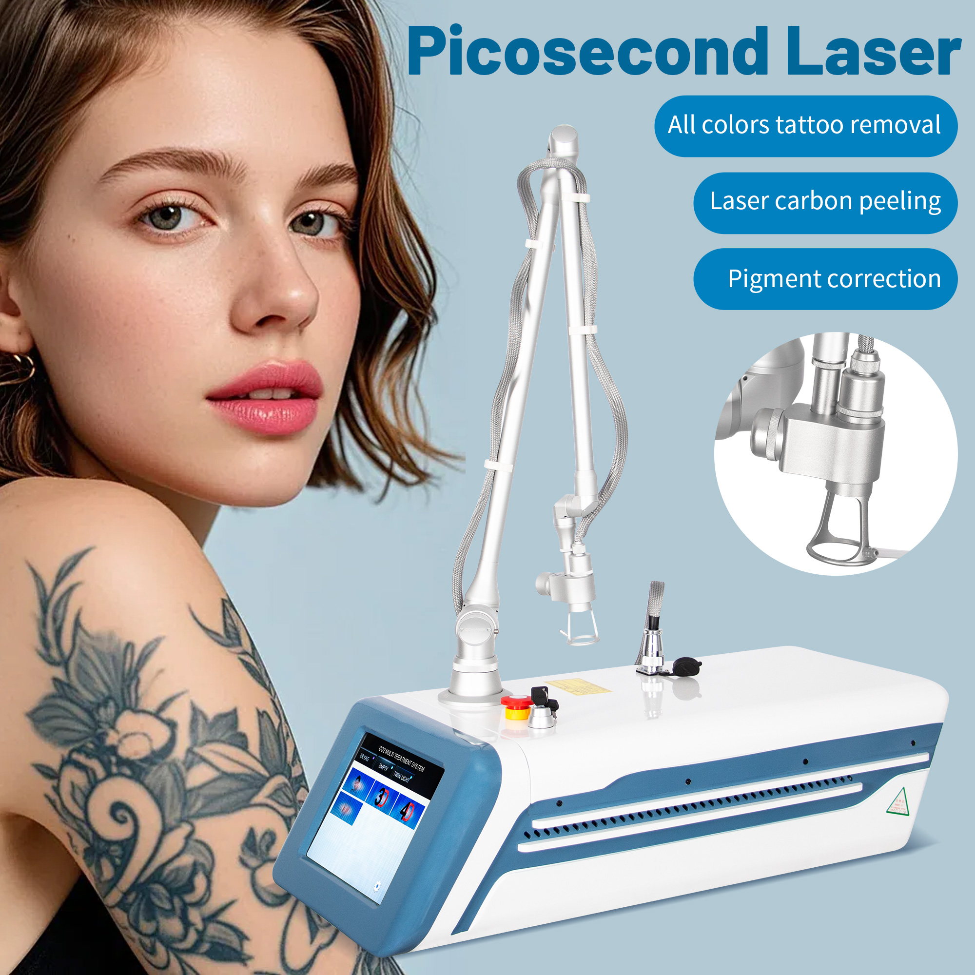 Portable Painless Co2 Fractional Laser Scar Removal Machine for Skin Rejuvenation Wrinkle Remover and Pigment Remove