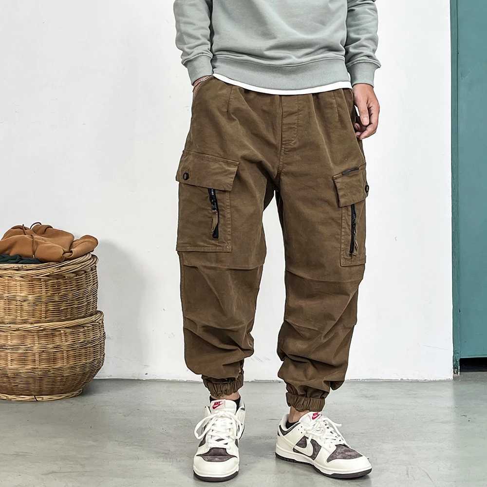 igh Quality Loose Tactical Cargo Pants For Men Clothing Harajuku Casual Joggers Korean Multi-Pocket Fashions Harem Trousers X250812