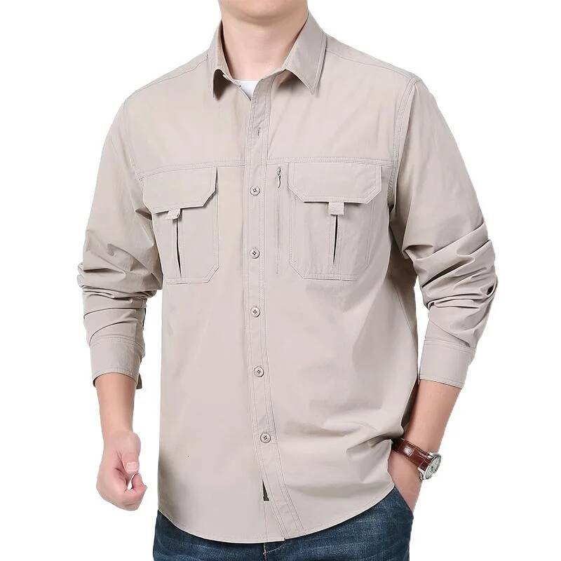 2025 Quick Dry Fishing Long Sleeve Male Sports Outdoors Cycling Clothing Men Solid Breathable Casual Shirts ddmymarket