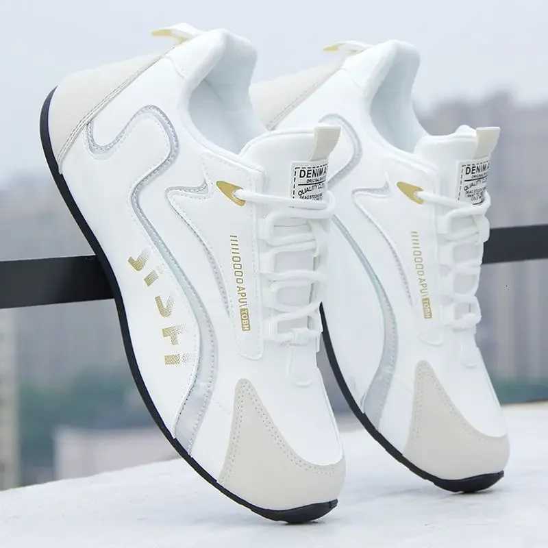 Mens PU Leather Waterproof Sneakers Casual Sports Shoes Men Lightweight Breathable Flat Non-slip Tennis Shoes Z250812