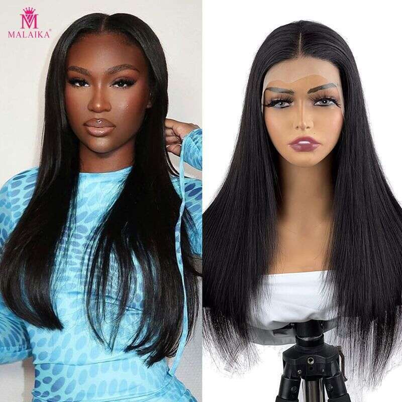 13X4 Lace Front Pre Plucked Hairline With Baby 180 Density 10A Straight Human Hair Wigs For Women