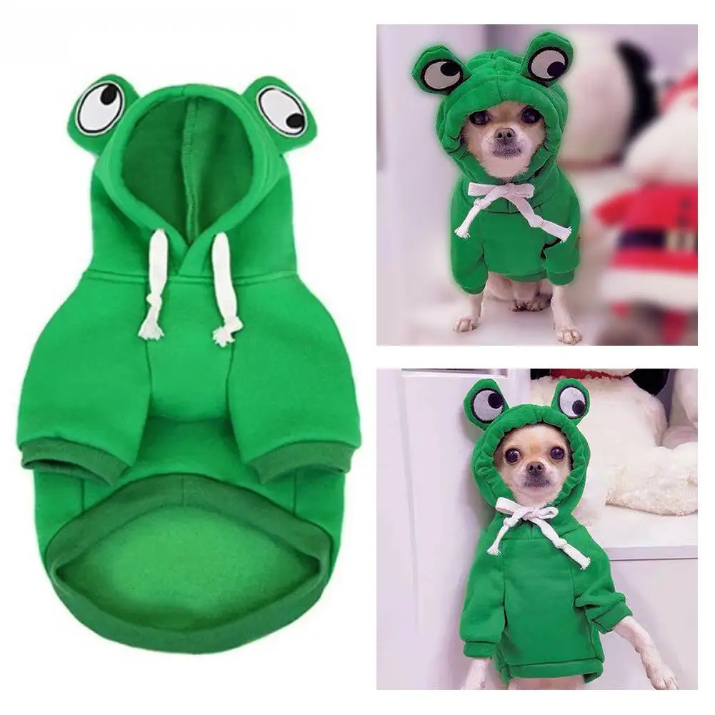 Pet Dogs Hoodie Dog Cat Green Cute Frog Pet Sweater Cosplay Pet Clothes Dog Hoodies Clothing Little Dog Cat Clothing Suit 250806