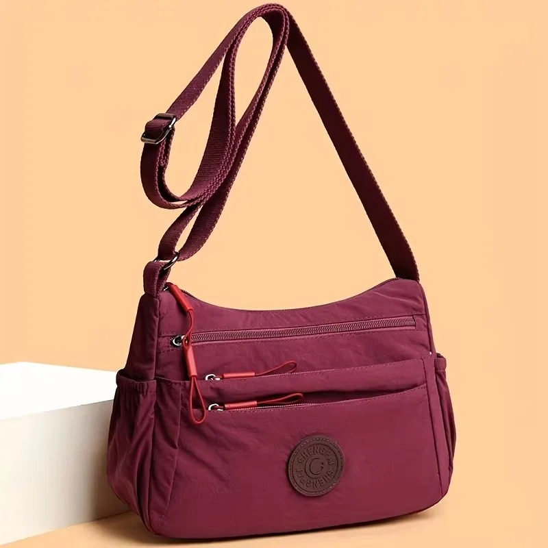 MultiLayer Casual Crossbody Bag for Women Solid Color MultiPocket Versatile Commuting Travel Shopping MotherS Gift 250811