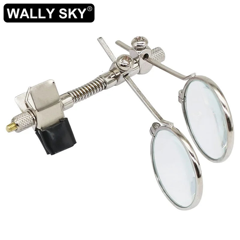 Clip Magnifier for Watch Repair Double Lenses Magnifying Glass 10X Mini Monocular Rotable Lens Stainless Steel Frame 250804