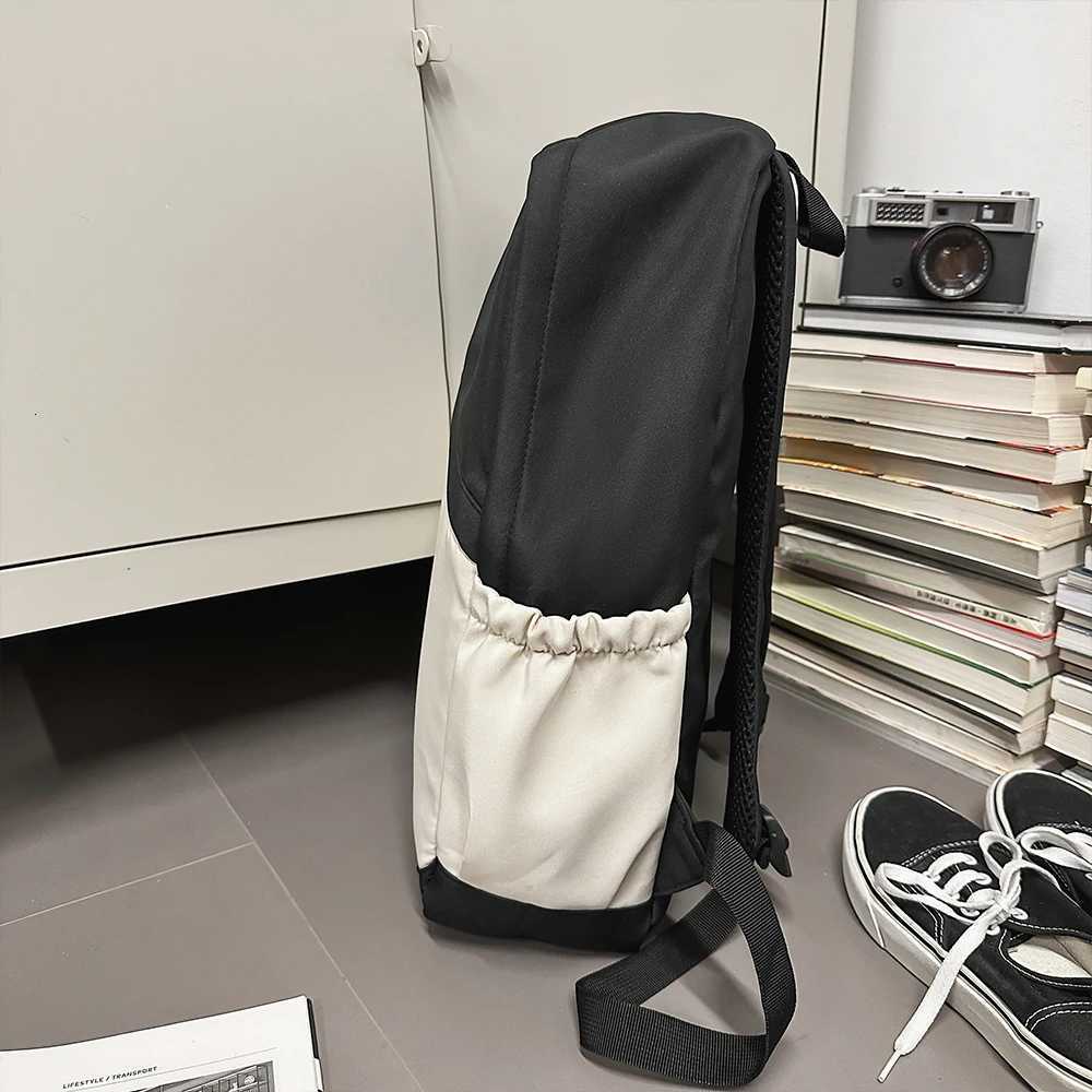 Student Backpack Korean Version Trendy Letter Tutoring Commuting Couple Backpack Large Capacity Computer Backpack Y250811
