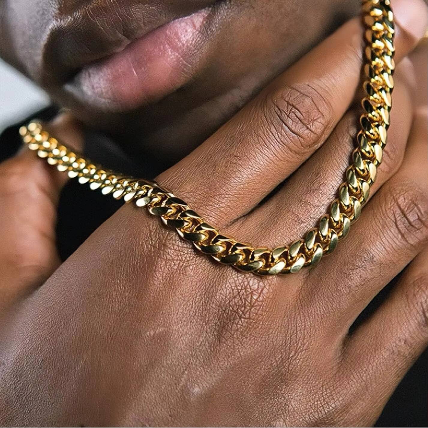 18k 14k Gold Plated Handmade Plain Stainless Steel Figaro Cuban Miami Link Women Men Fashion Jewelry Chain Bracelets Necklaces