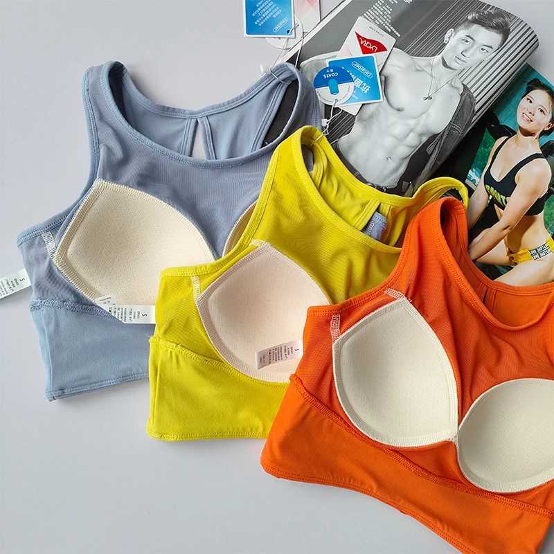 Seamless Sports Bra Womens Summer Nude Collection Breast Fitness Bra Integrated Fixed Quick Drying Back Tank Top Z250812