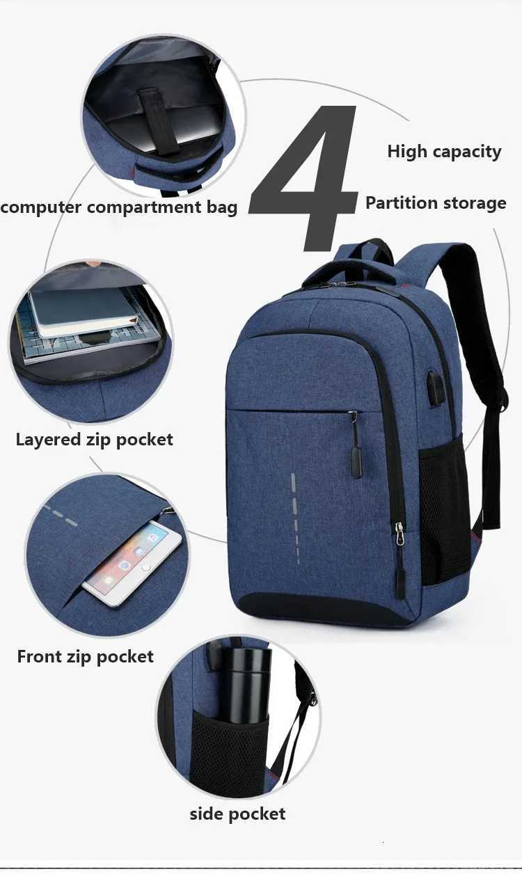 Ultra Lightweight Mens Waterproof Backpack USB Charging Bagpack Back Bag for Men Backpack Men Stylish Backpack Casual Rucksack W250812