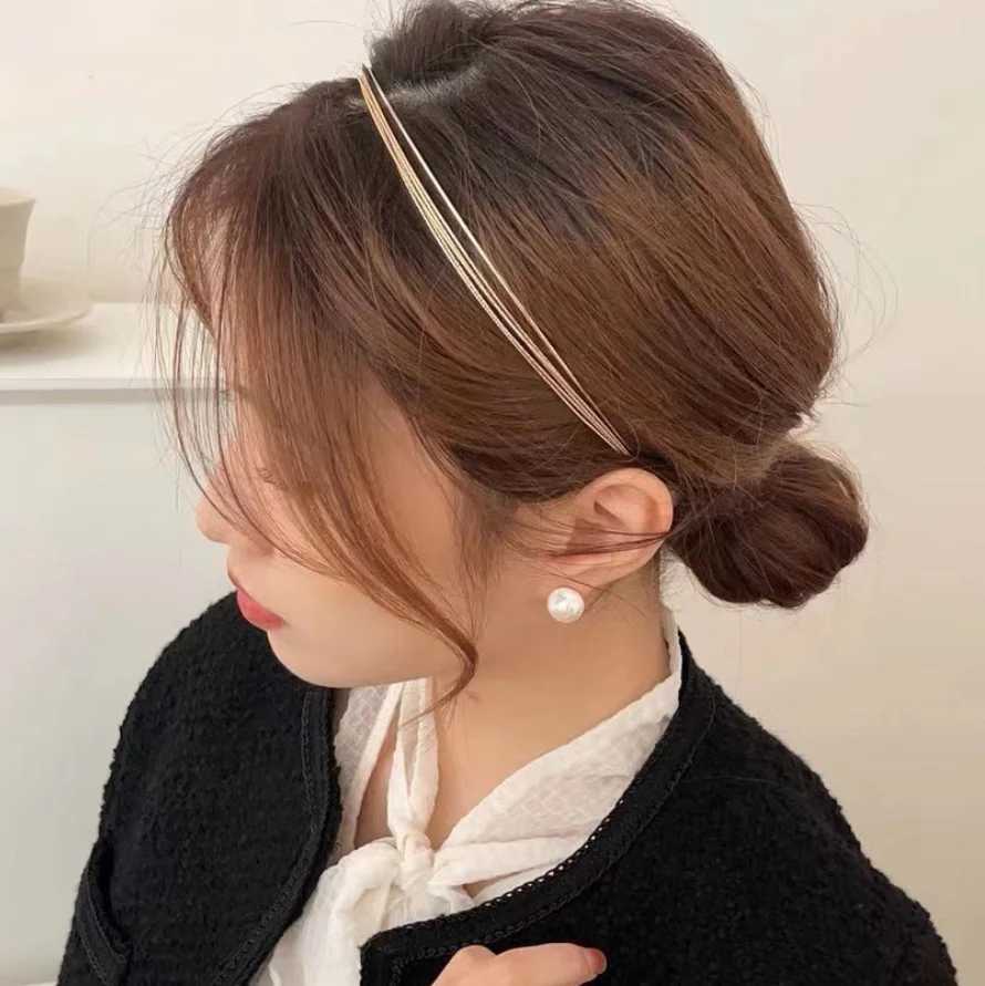 New Thin Bands for Wen Multi-layer Alloy Hair Hoop Double Root Metal Hair Bands Hair Accessories Smooth Hoop X250812