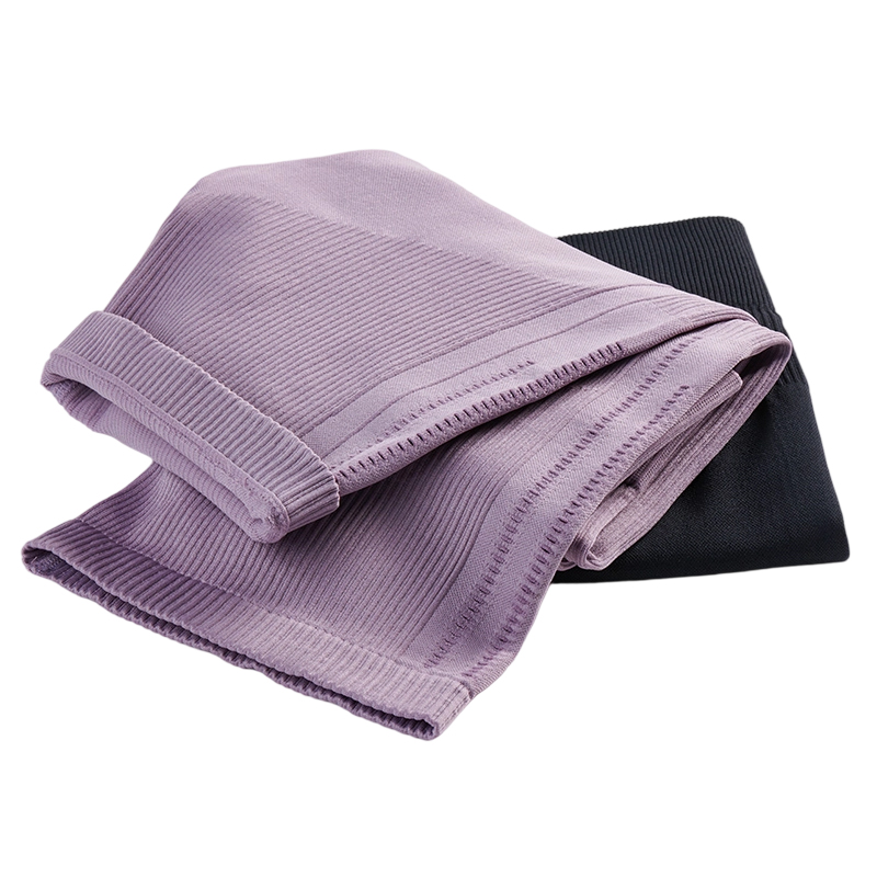 Baby's touch sensitive sports pants for women in summer breathable and widened high waisted fitness five quarter pants medium short tight pants e