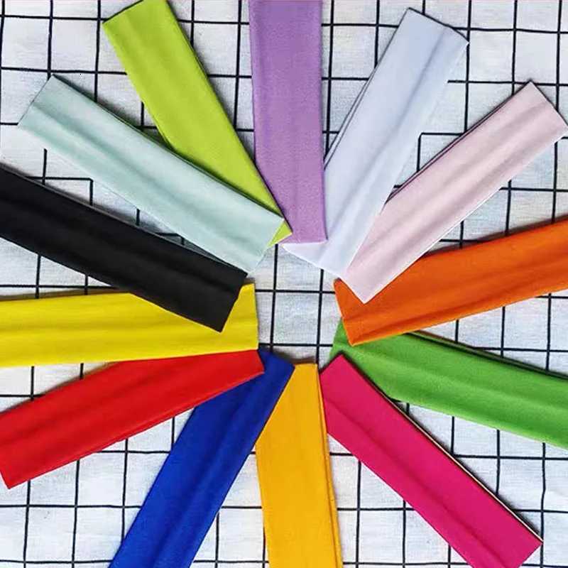 Summer Sports Hair Band For Unisex Bright Color Running Yoga Band Makeup Hair Band Sweat Absorbing Wrap Hair Accessories X250812