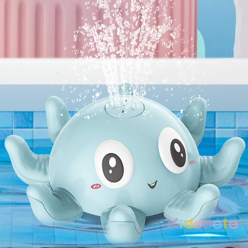 Octopus Sprinkler Bath Toy for Kids LED Light Up Induction Floating Water Spray Toddlers Pool Shower Gift 250811