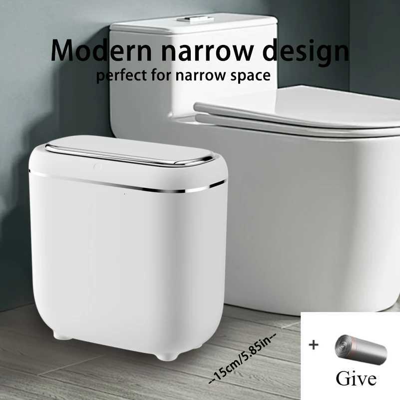 Smart Motion Sensor 14L Automatic Lid Trash Can - Quiet Close Thanksgiving/Christmas/Halloween Gift For Home Kitchen Y250812