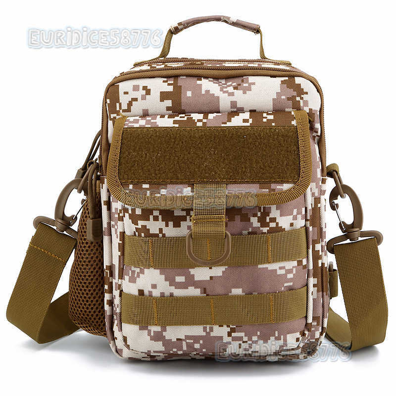 Camouflage Backpack Crossbody Bag Outdoor Hiking Water-resistant Shoulder Bag Handheld Casual Fashion Tactical Bag H250811