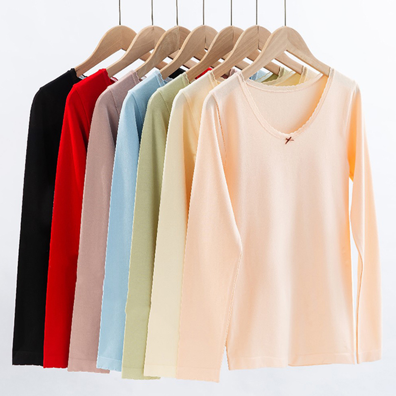 Anfei moisture absorbing and breathable solid color seamless body hugging elastic pearl yarn women's slim cloth and yoga tights warm and simple s