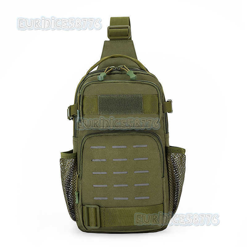 Camouflage Chest Bag for Men Outdoor Travel Single Shoulder Crossbody Bag Sports Cycling Bag Tactical Slingshot Small Backpack Multifunctional H250811