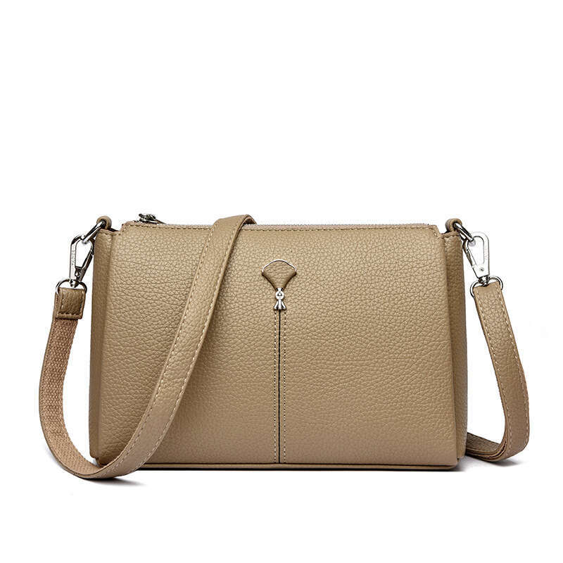 2025 Summer New Women's Single Shoulder Crossbody Simple Versatile Large Capacity Multi-Compartment Mom Bag