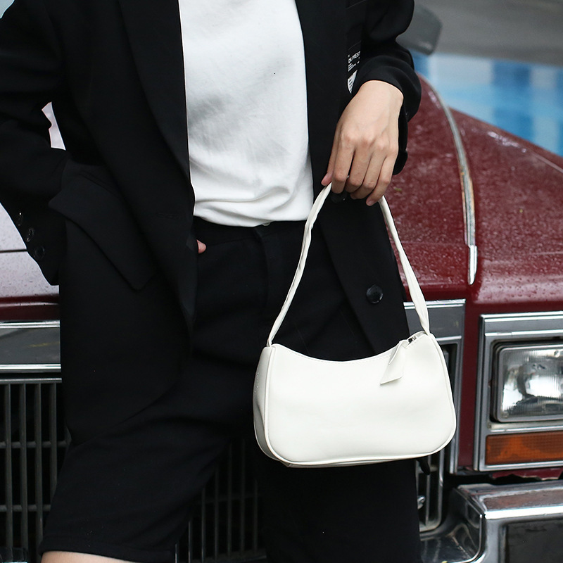 Textured Half-Moon Baguette for Women Summer New Dumpling Casual Versatile Handbag Shoulder Bag