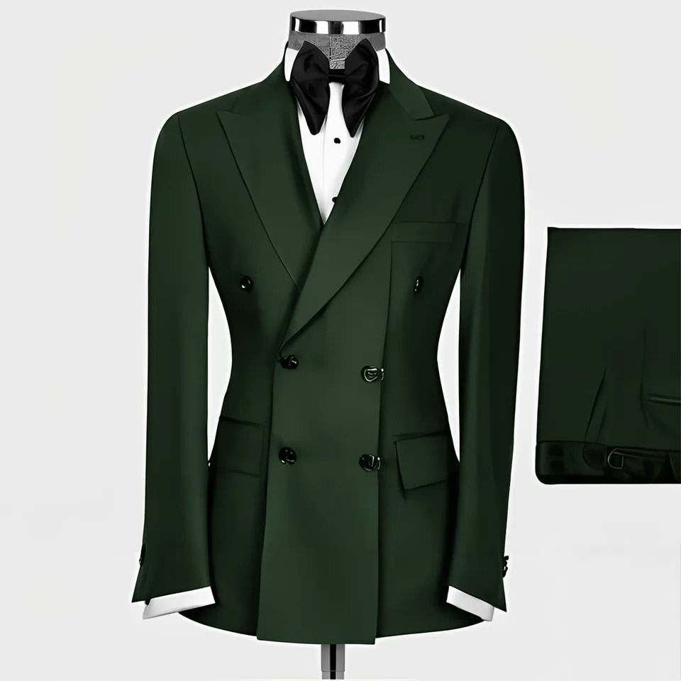 Formal Mens Suit 2-piece Lapel Blazer Groom Wedding Tuxedo Classic Slim Fit Outfit Tailor-made Tuxedo for Male 250717