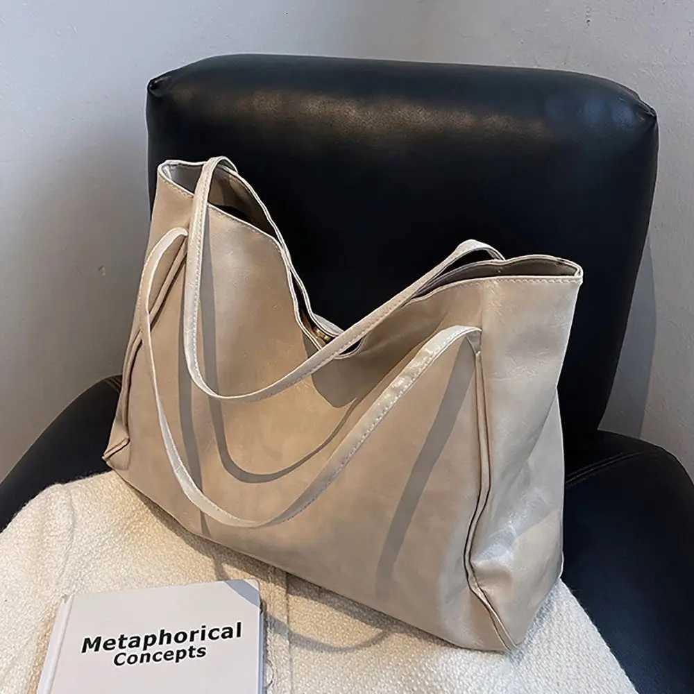PU Tote Bag Trendy Large Capacity All-match Shopping Bag Commuting Bag for Daily Life Z250812