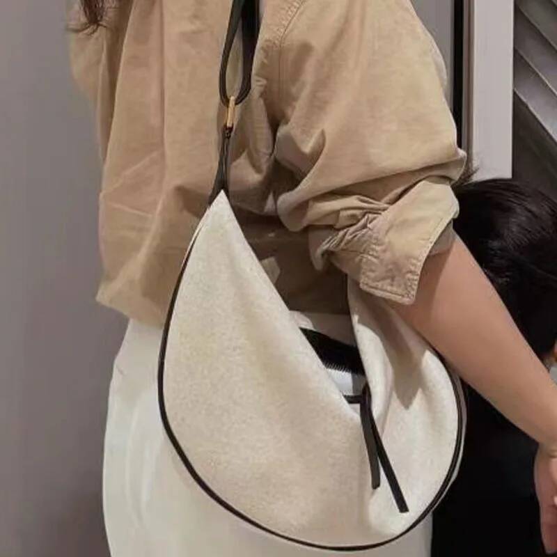 Summer Women's Crossbody Large Capacity Dumpling New Canvas Premium Commuting Shoulder Bag School Teacher Gift high-quality