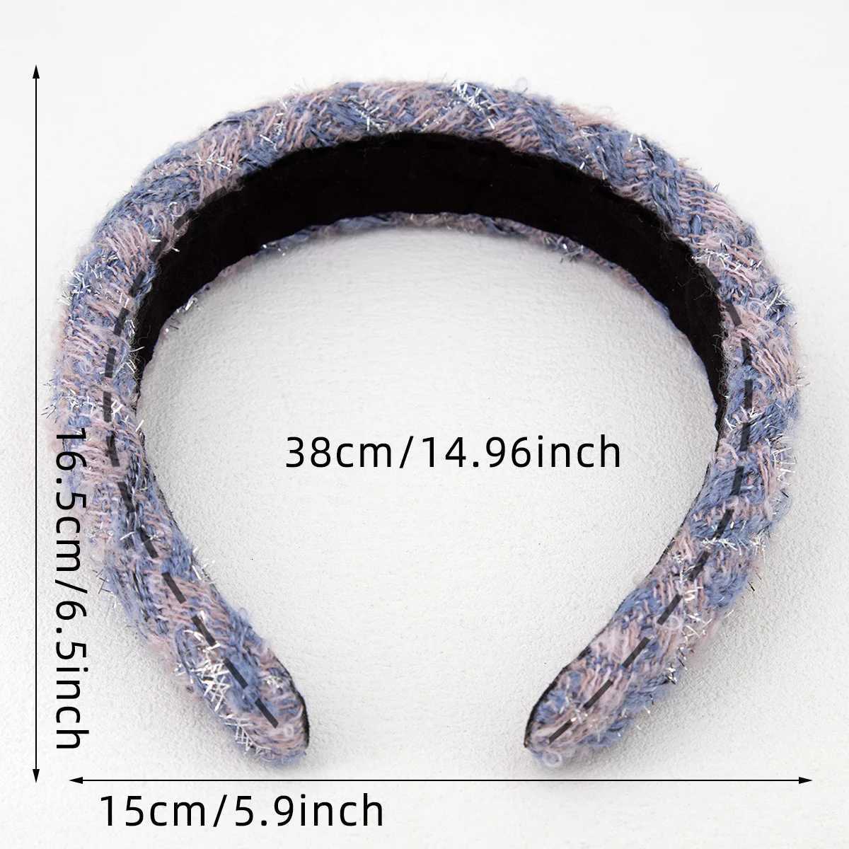 3cm Wavy Wool Braided Sponge Plastic Band Knitting Band Fine Flash Wens Bands Autumn and Winter Hair Accessories X250812
