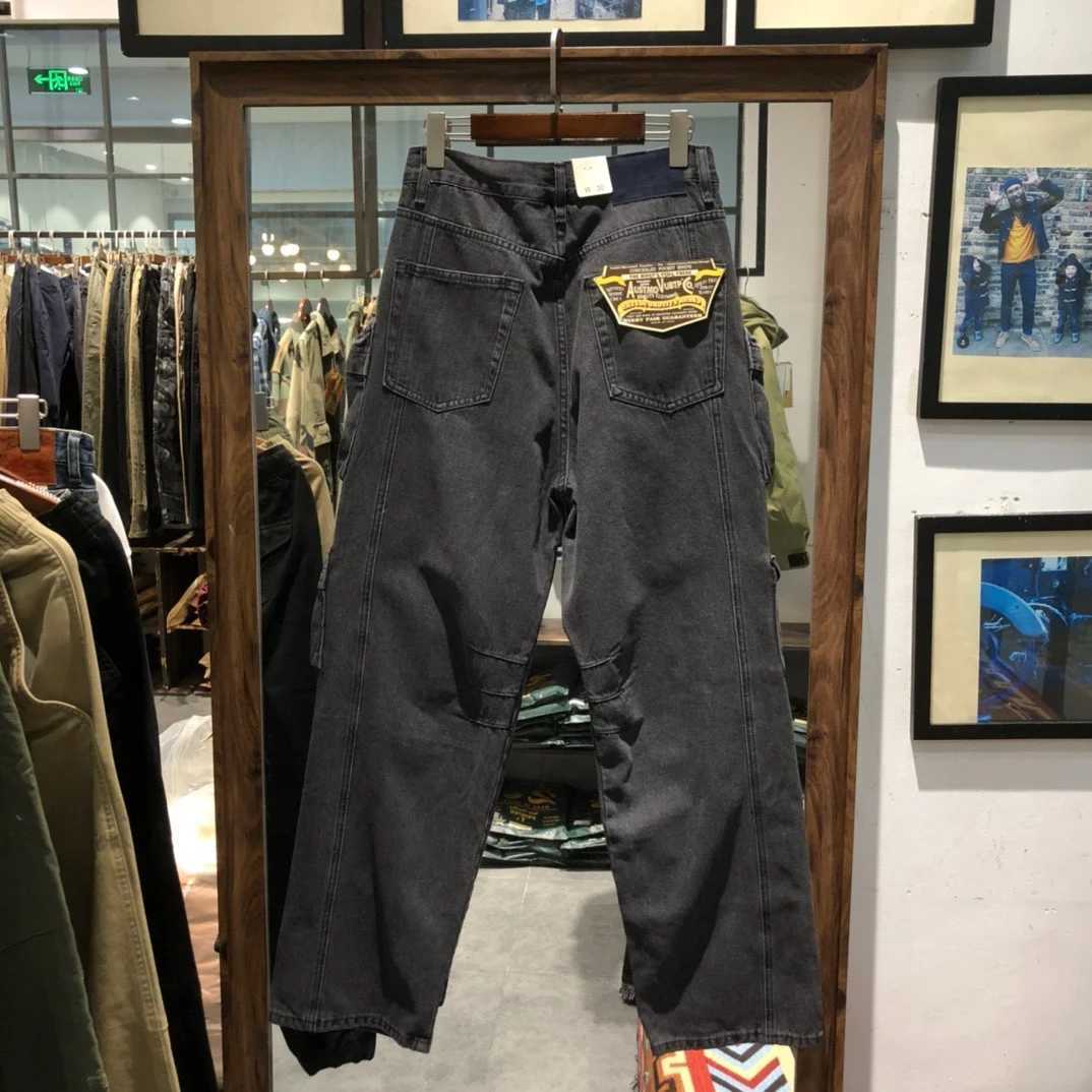 Multi Pockets Heavyweight Cotton Men Pants Retro American Tough Guys Mens Overalls Straight Workwear Cargo Trousers Streetwear X250812