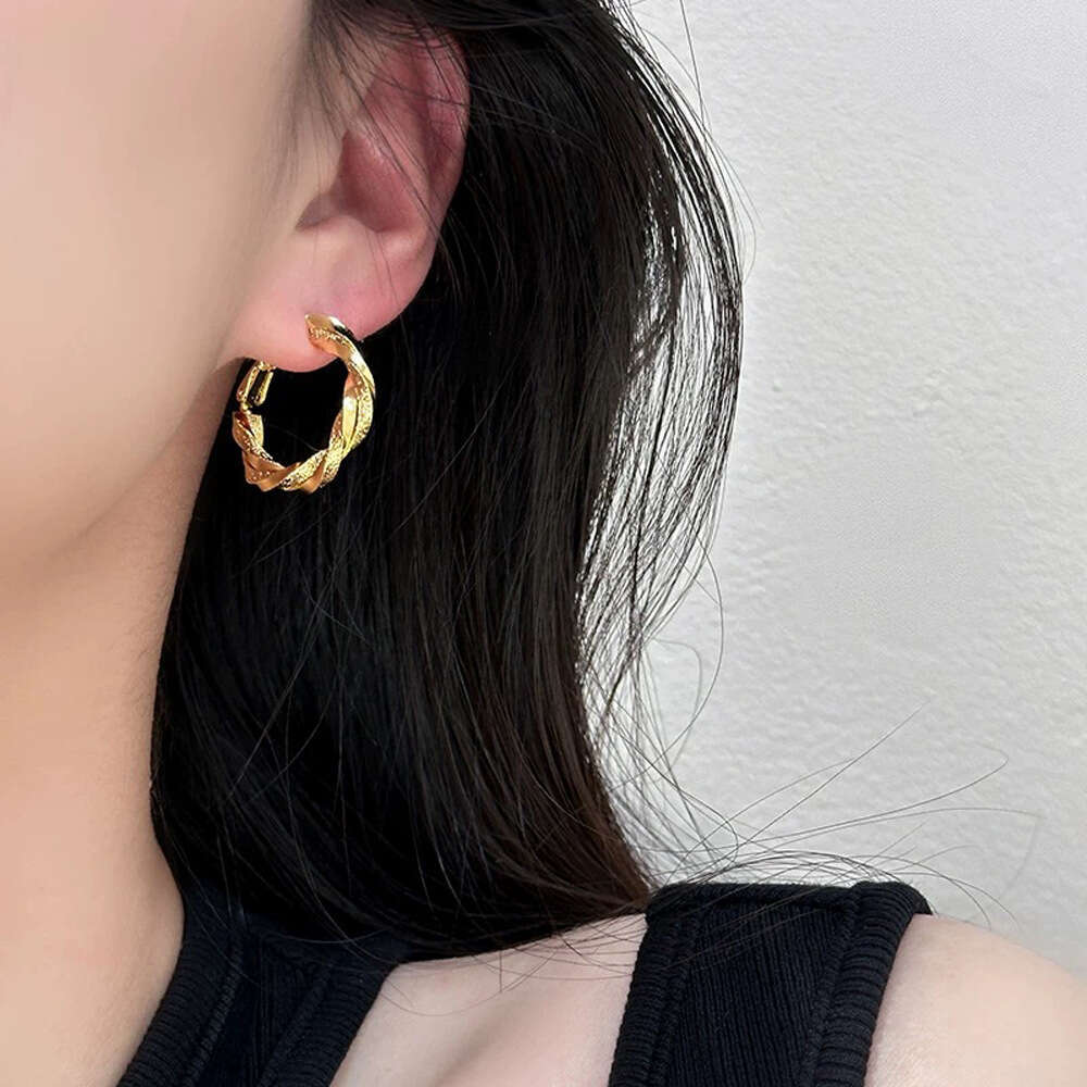 French Fashion Simple High-End Mobius Strip Personality Earrings Light Niche Temperament Versatile Ear Jewelry