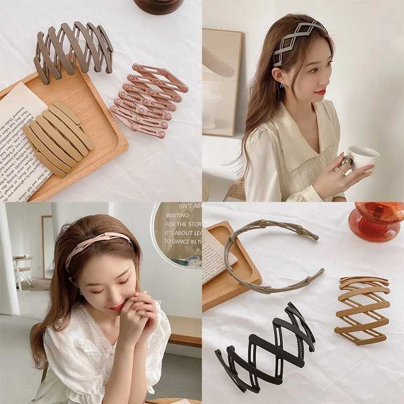 100% Portable Folding Hair Band Wen Morandi Color Non-Slip Band Korean Face Wash Hairband Girls Hair Accessories X250812