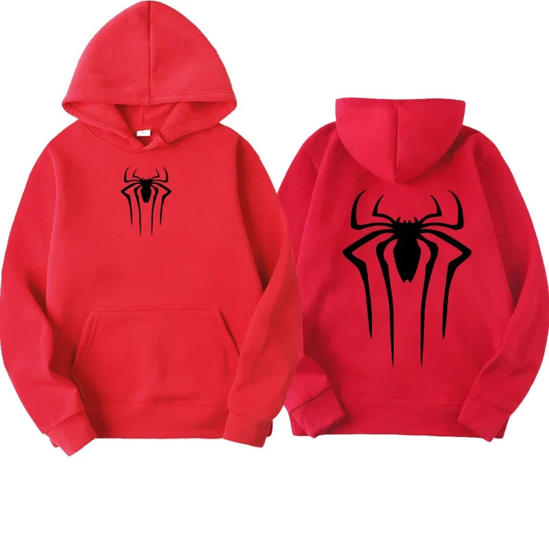 Mens fashion printed spider hoodie casual sweatshirt Top Harajuku mens and womens clothing 250808