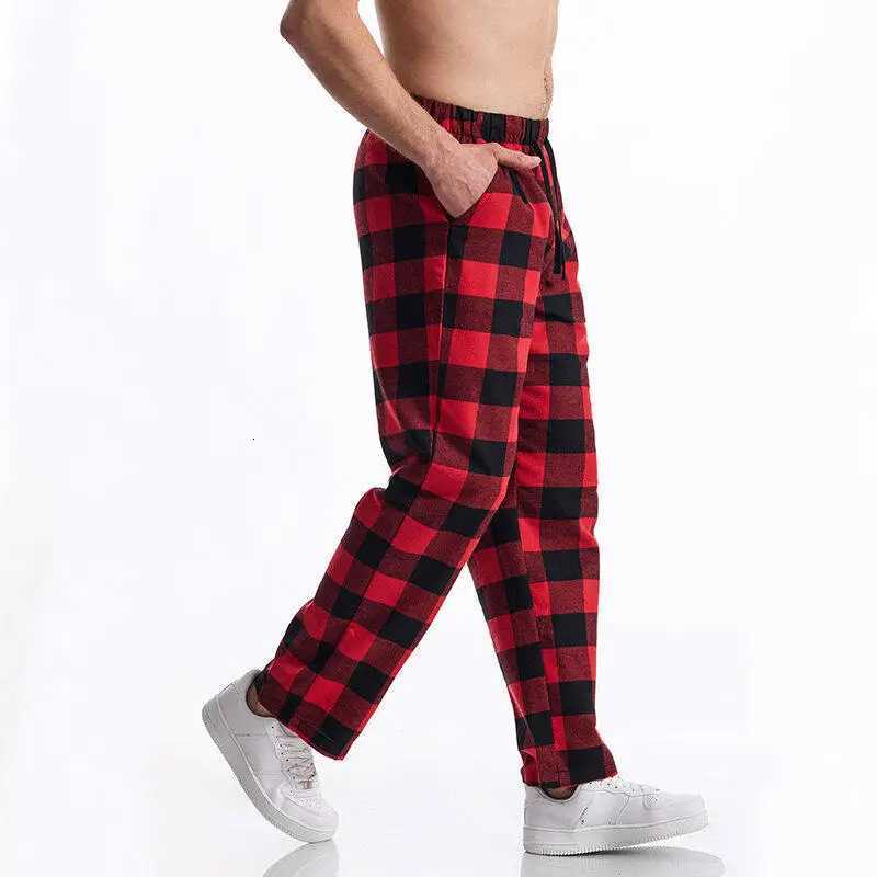 2025 New Mens Plaid Pants Black / Red Fashion Mens Daily Casual Loose Trousers W250812