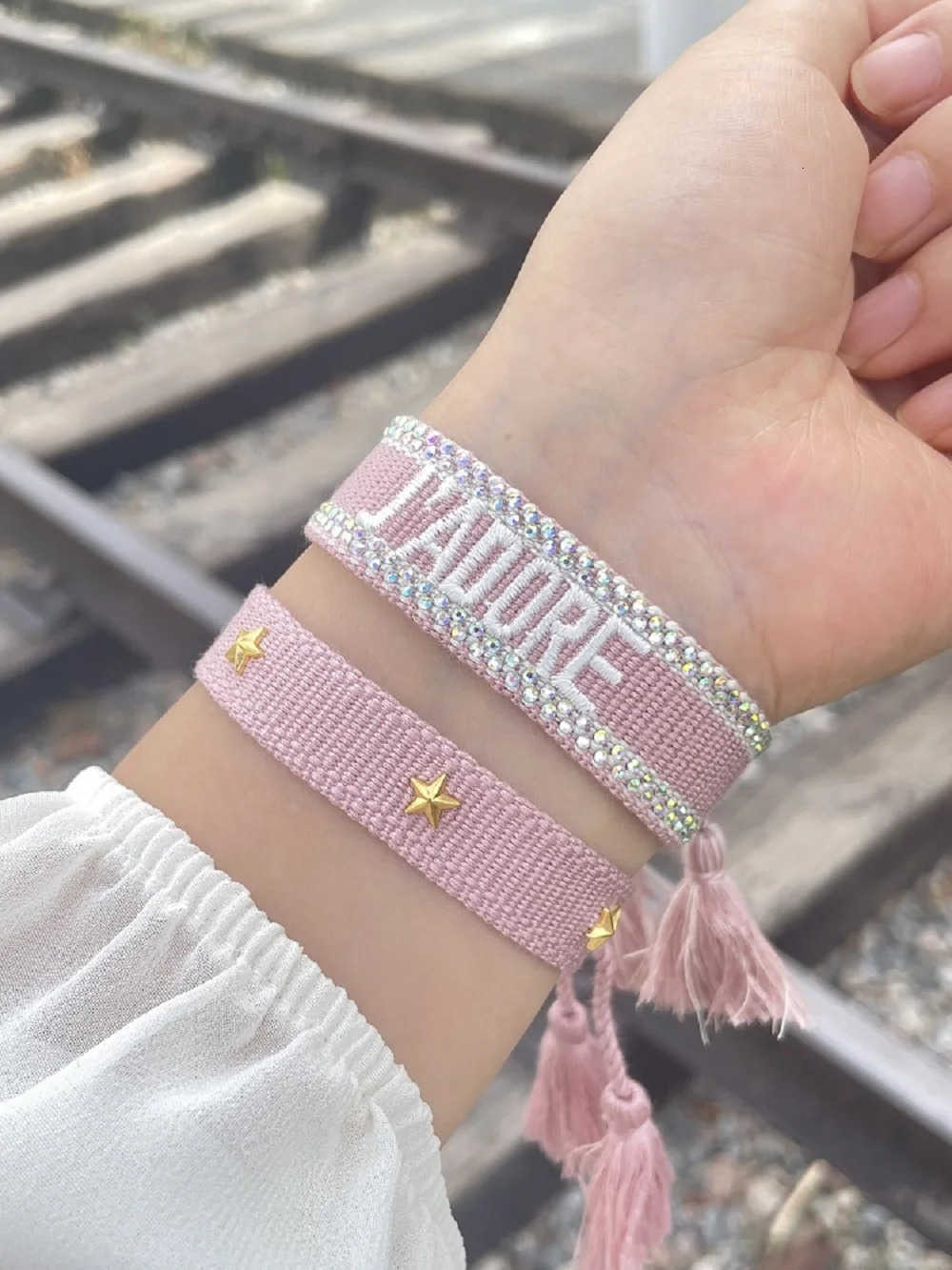 Shining Woven Friendship Bracelets Adjustable Handmade Rope Stackable Bracelet Jewelry U250812