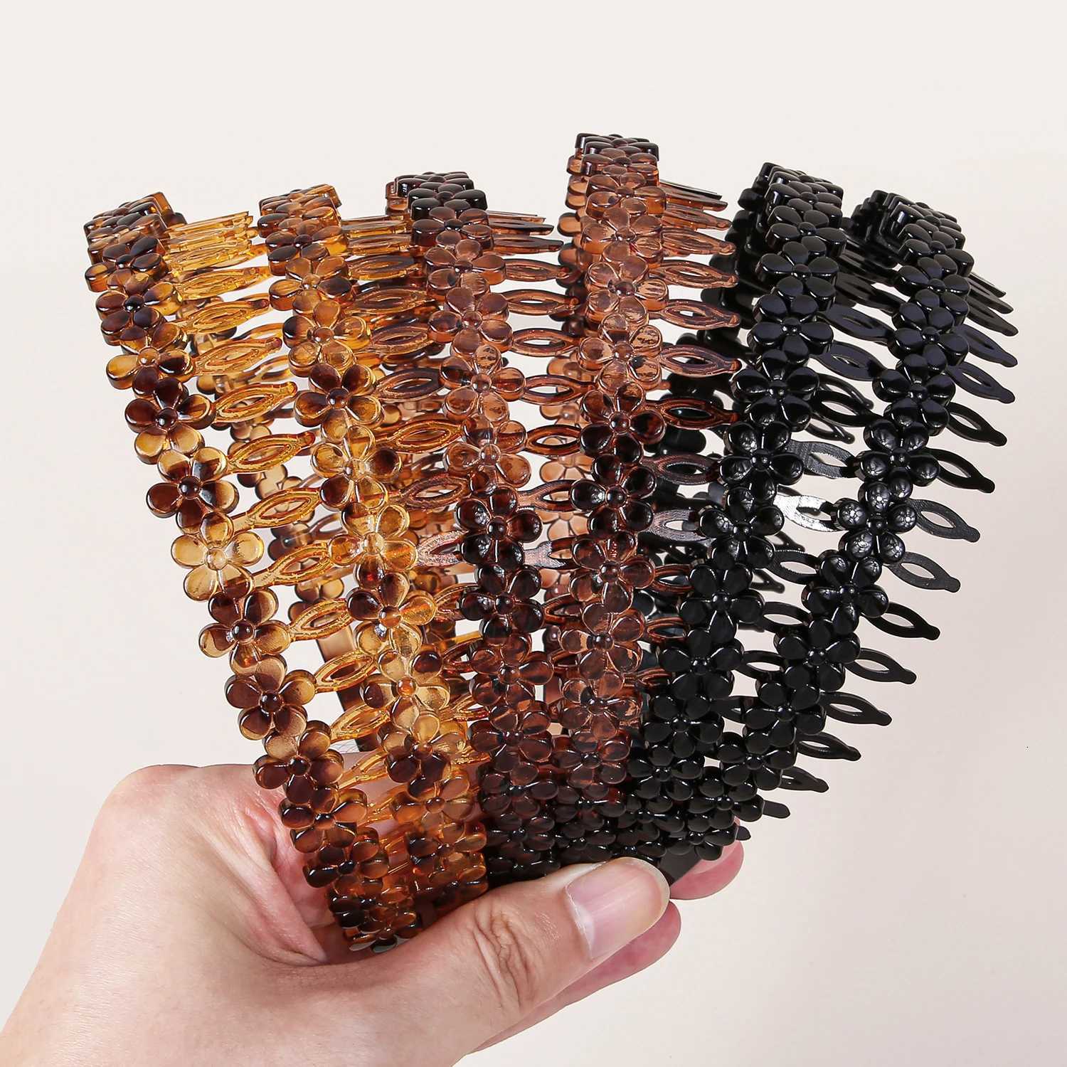 3/6pcs Flower Band for Girls Plastic Hairband Fem Hair Hoop Wear Teeth Hairband Band Wen Hair Accessory X250812