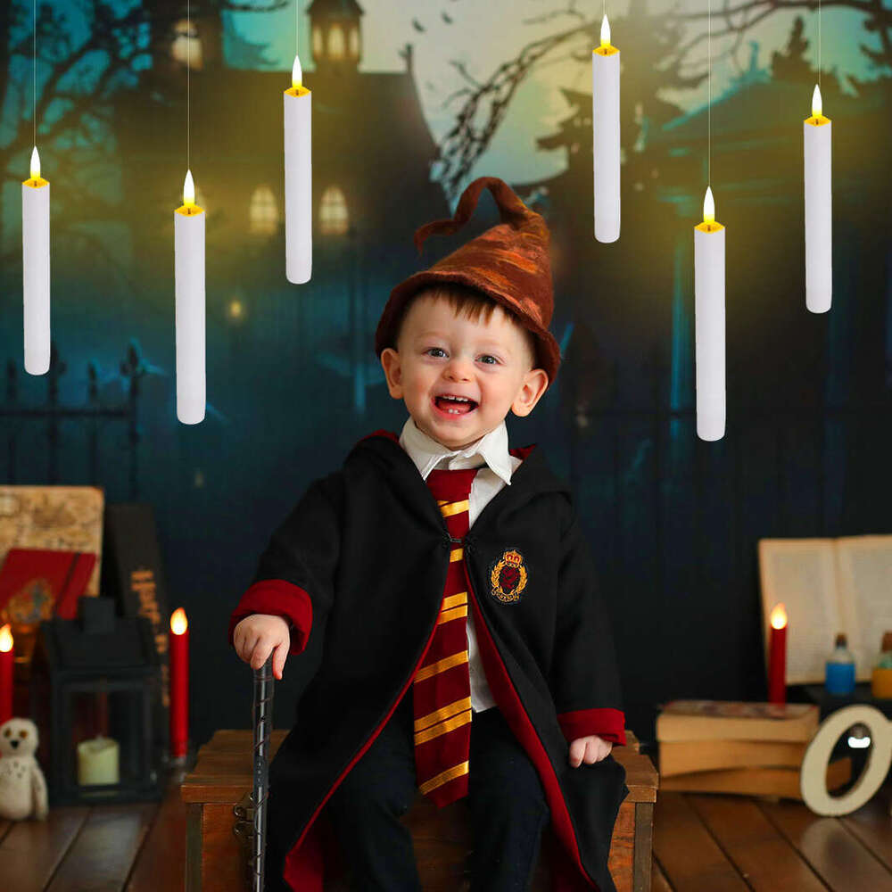 Potter Magic Wand Remote Control Floating Candle Light Halloween Birthday Theme Party Prop Decoration