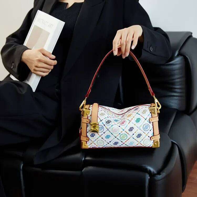 Hot Selling Leather Shoulder Purse Secure Zipper Tote Casual Work Travel Handbag