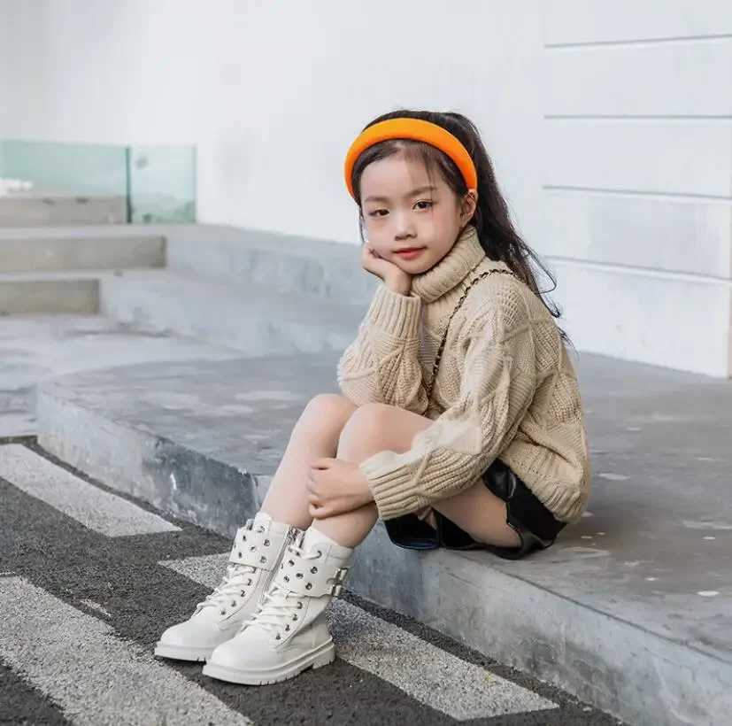 2023 Autumn Winter Leather Children Shoes Boys Girls Boots Fashion Soft Baby Short Boots Comfortable Anti-slip Kids Boots XJ250812