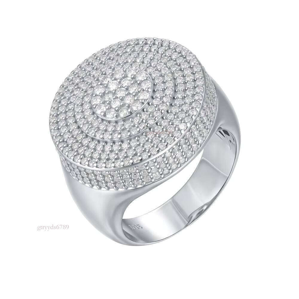 Ready to Ship Iced Out Silicon Stone Ring Men's Hip Hop Jewelry Exquisite Gift Creative