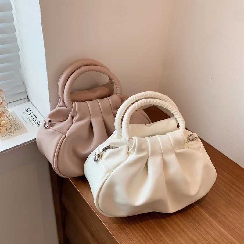 Korean Style Southern Style Womens Bag Pleated Bag Cloud Versatile Armpit Bag Hand Bag Shoulder Crossbody Bag Z250812
