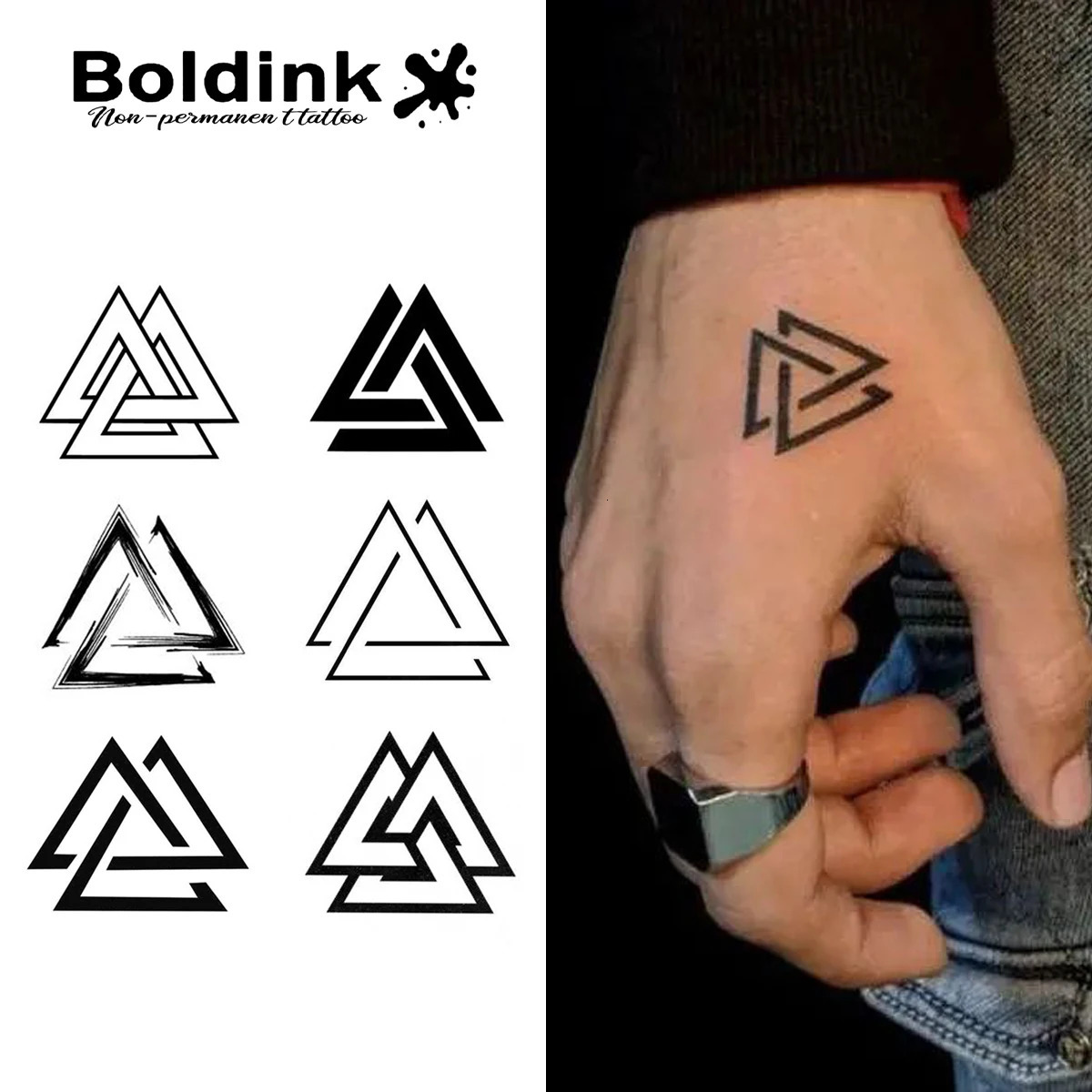 Boldink Mystery pattern Temporary TattooLasts To 15 Days Technology Magic Waterproof Semi Permanent Sticker 250809