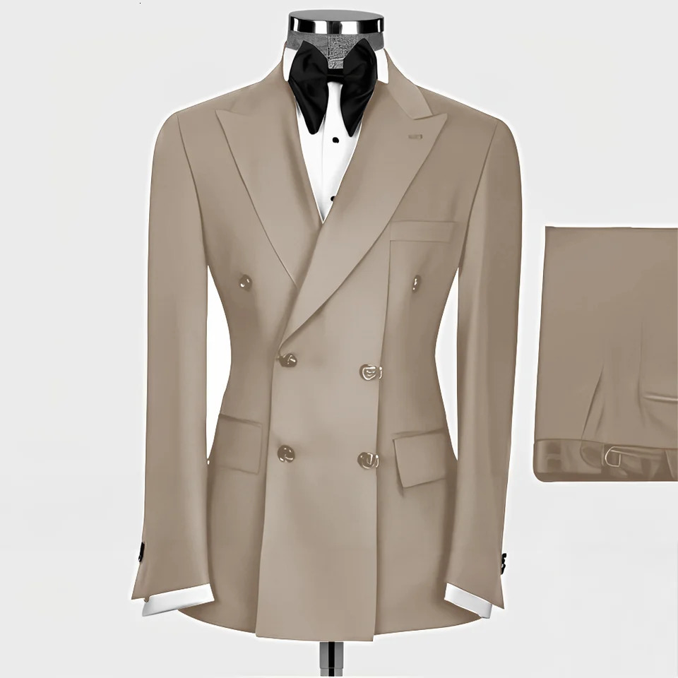 Formal Mens Suit 2-piece Lapel Blazer Groom Wedding Tuxedo Classic Slim Fit Outfit Tailor-made Tuxedo for Male 250717