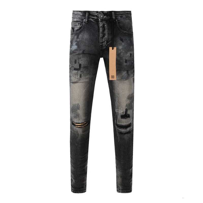 Designer Street Fashion Boutique Mens Scratch Retro Black Gray Ripped Jeans Elastic Tight Jeans Hip-Hop Brand High-Quality Pants X250812