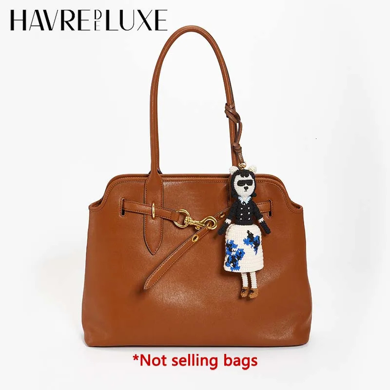 Woven cute doll bag charm knitted humanoid bag pendant womens bag keychain car pendant backpack decoration bag accessories 250811